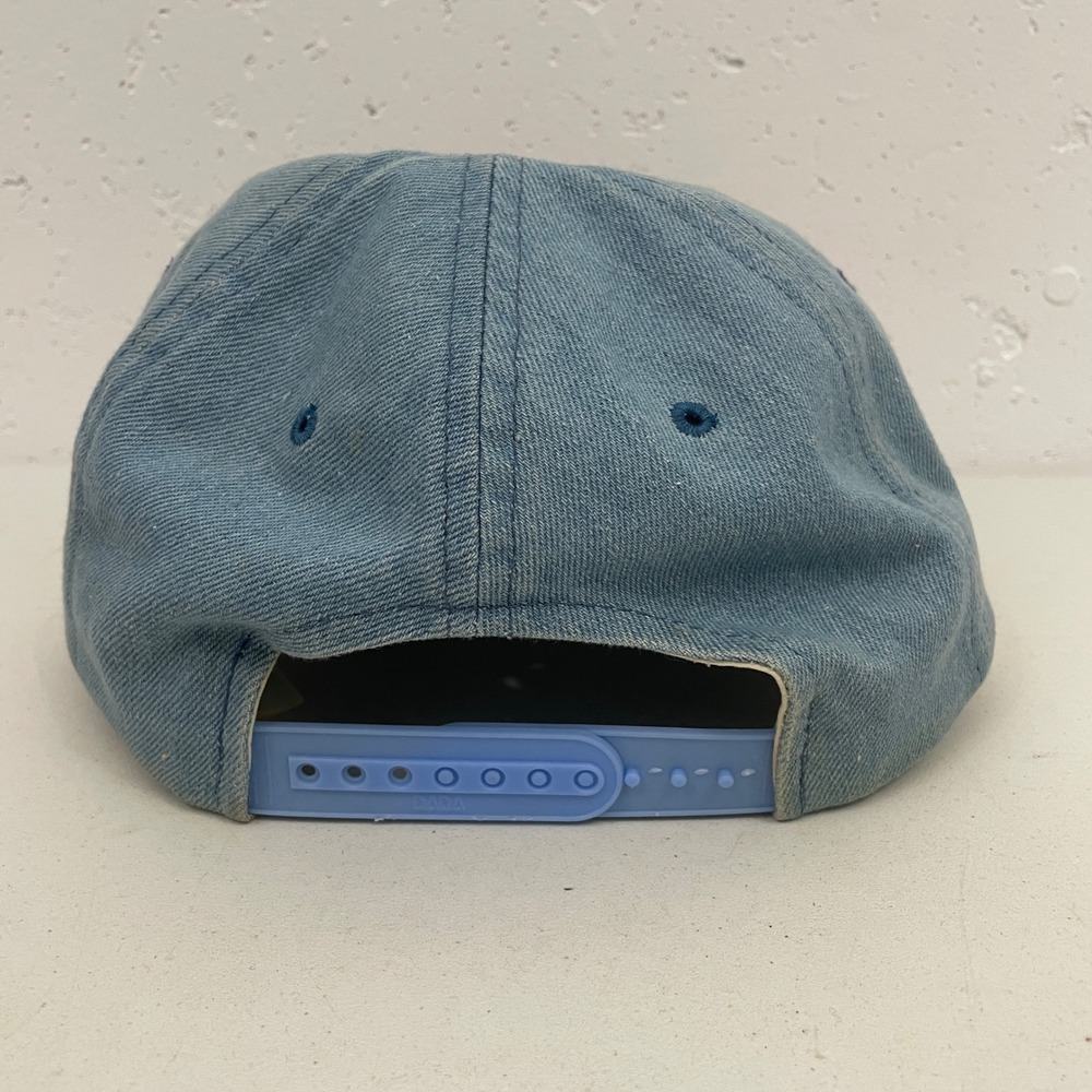 VTG Annco Ohio State Buckeyes Denim Snapback Hat Cap Red Brim Collegiate Mens - Picture 4 of 7
